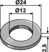 Aluminium washer Ø24×2,5xØ13 (12125A) image