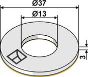 Damper washer Ø37x3xØ13 DIN 9021 A13 (Polyamide) self-adhesive (139021P.1) image