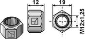 All-metal nut with squeezing device M12x1,25 – DIN980 galv. 10.9 (30-MU12-6) image