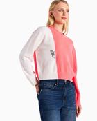 Brodie Cashmere - Hot Fix Colourblock Cashmere Crew Neck Jumper image