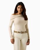Guess Jeans - One-Shoulder Top Beige