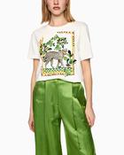 Marc Cain - Cotton T-Shirt with Leopard Motif