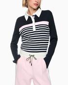 Marc Cain - Ribbed Texture Polo Shirt image