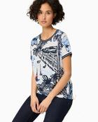 Olsen - Riviera Scene Print T-Shirt image