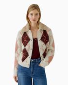 Oui - Cardigan With Faux Fur Collar
