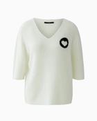 Oui - Heart Motif Knit Jumper image