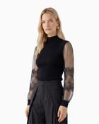 Oui - Lace Sleeve Jumper