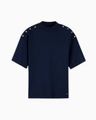Tommy Hilfiger - Gold Button High Neck T-Shirt