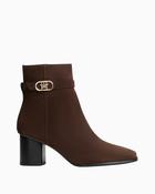 Tommy Hilfiger - Suede Buckle Strap Block Heel Ankle Boots image