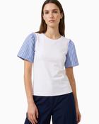 Vilagallo - Knit T-Shirt with Striped Sleeves image