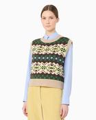 Weekend Max Mara - Jacquard Wool Yarn Gilet