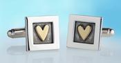 Heart of Gold Cufflinks