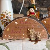 Home is where the herd is - Wooden Autumn Decoration