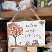 Let's get comfy and cosy - Hanging Autumn Decoration image