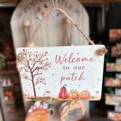 Welcome to our Patch - Hanging Autumn Decoration