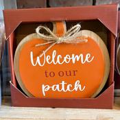 Welcome to our Patch Wooden Pumpkin Decoration
