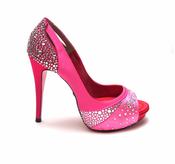 Suecomma Bonnie Couture Pink &amp;amp; Red Open Toe Heels image