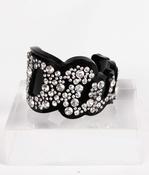 Funky Bling Diva Black Swarovski Cuff image