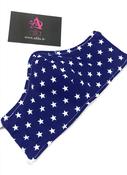 Mens Navy Star Print Cotton Face Mask