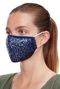 Navy Sequin Face Covering