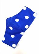 Ladies Blue Polka Dot Cotton Face Covering
