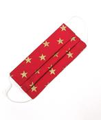 Children's Red and Gold Star Print Christmas Face Mask