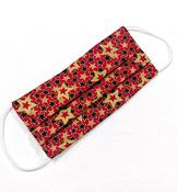 Childrens Red Star Print Christmas Face Covering