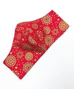 Ladies Red &amp;amp; Gold Christmas Face Covering