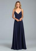 Hayley Paige Indigo Gown with pockets 5815