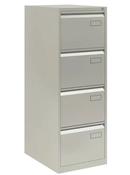 Bisley 4 Drawer AOC Filing Cabinet - Goose Grey