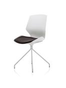 Florence Spindle White Frame Fabric Seat Visitor Chair image