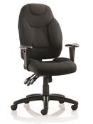 Galaxy Medium Back Task Operator Office Chair with Adjustable Arms - Black image