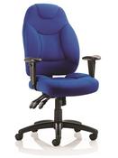 Galaxy Medium Back Task Operator Office Chair with Adjustable Arms - Blue image