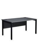 Graphite Bench Style Office Desk - Black Legs