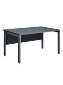 Graphite Bench Style Office Desk - Silver Legs