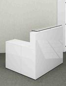 White Gloss Reception Desk with Return image