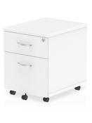Impulse Two Drawer Mobile Pedestal - White image