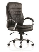 Rocky High Back Executive Black Leather Office Chair with Arms image
