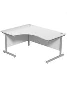 Ashford 1600mm Radial Office Desk - White