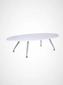 White 2400mm Oval Boardroom Table