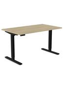 Zoom Urban Oak Sit-Stand Desk - Black Frame (Portals)