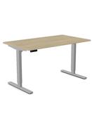 Zoom Urban Oak Sit-Stand Desk - Grey Frame (Portals)