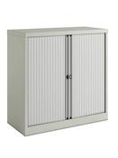 Bisley Essential 1000mm Tambour Cabinet - Goose Grey