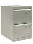 Bisley 2 Drawer AOC Filing Cabinet - Goose Grey image