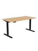 Zoom Beech Sit-Stand Office Desk – Black Frame image