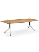 American Walnut NERO Executive Boardroom Table - 2400mm Wide