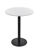 Athena White Round Podium Table - Black Base