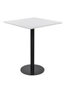 Athena White Square Podium Table - Black Base