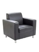 ICEBERG Armchair - Black Leather