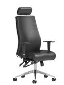 ONYX Ergonomic Posture Office Chair - Black Leather